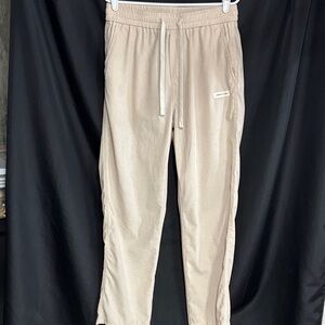 Beige Joggers with Drawstring